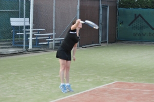 Alvast aan het oefenen voor het spelen met scheidsrechter.