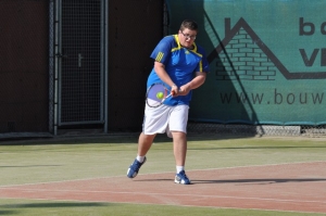 Eindelijk was ik op tijd om ook de bal vast te leggen.