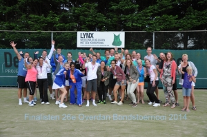 De finalisten van het 26e Overdan Bondstoernooi 2014.